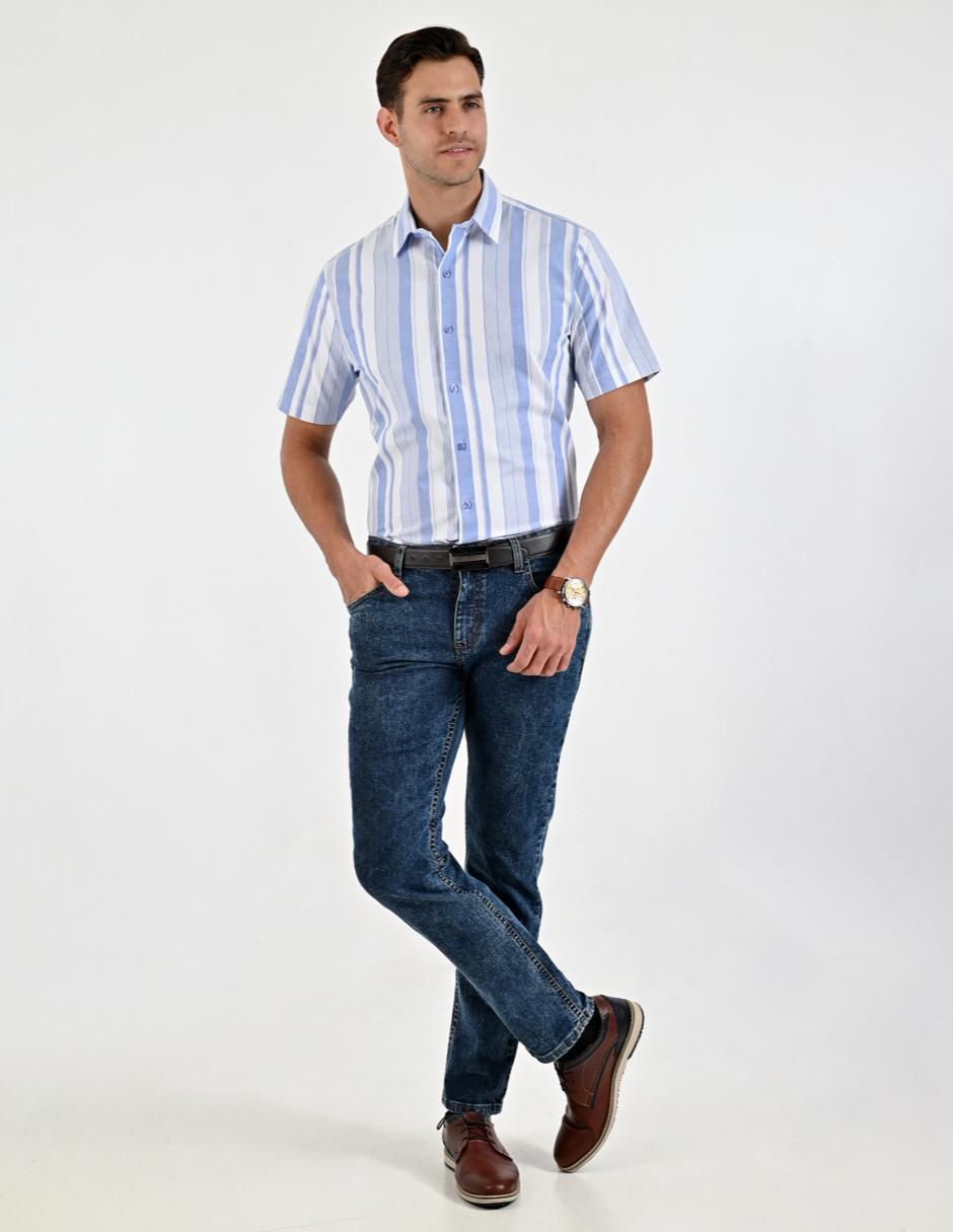 Camisa casual de algodón manga corta para hombre 5