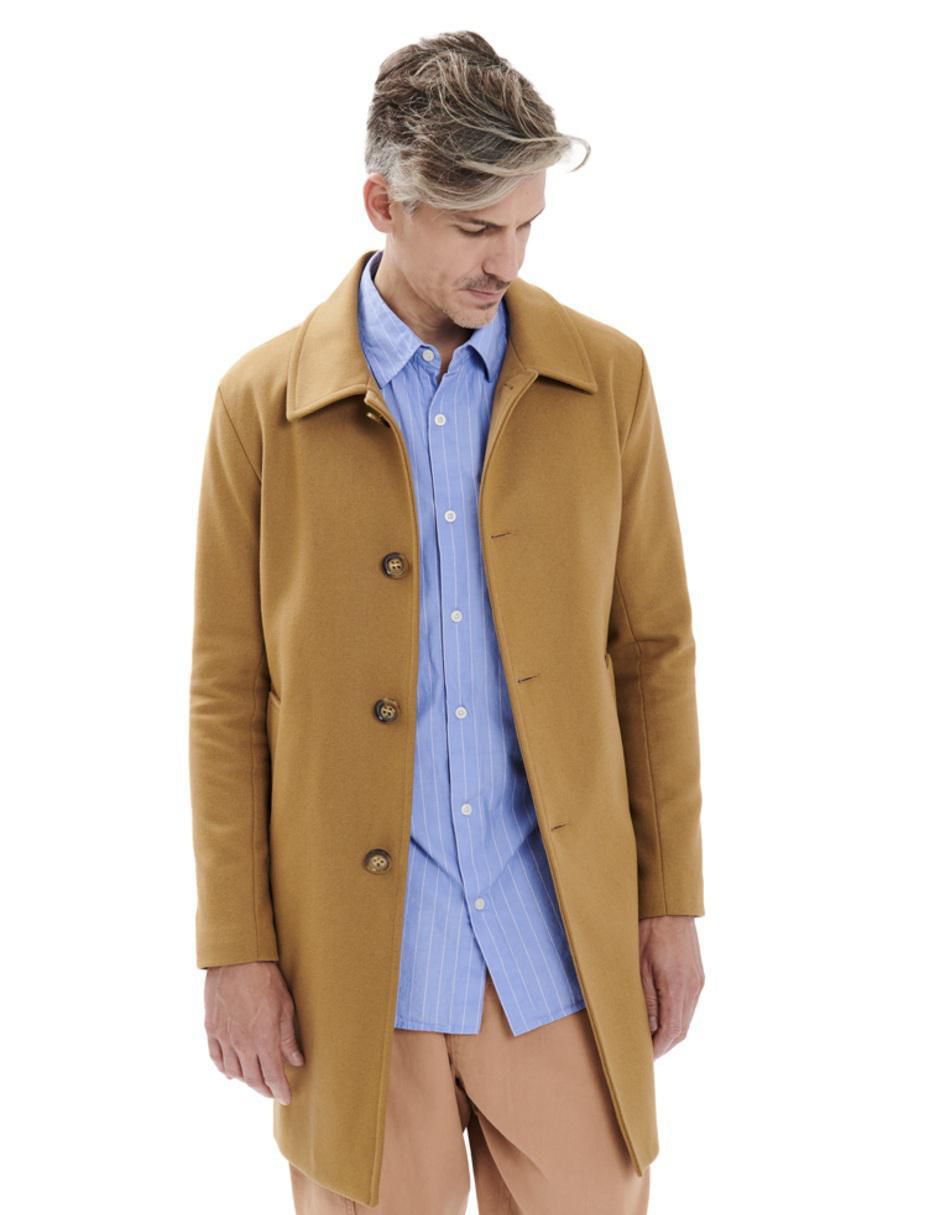 Abrigo lana impermeable con bolsillos para hombre Abrigo lana impermeable con bolsillos para hombre