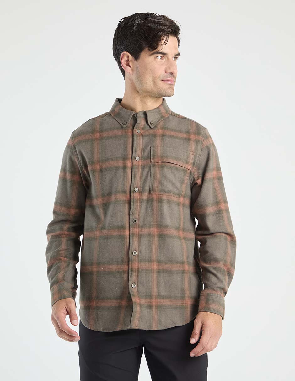 Sobrecamisa casual manga larga para hombre