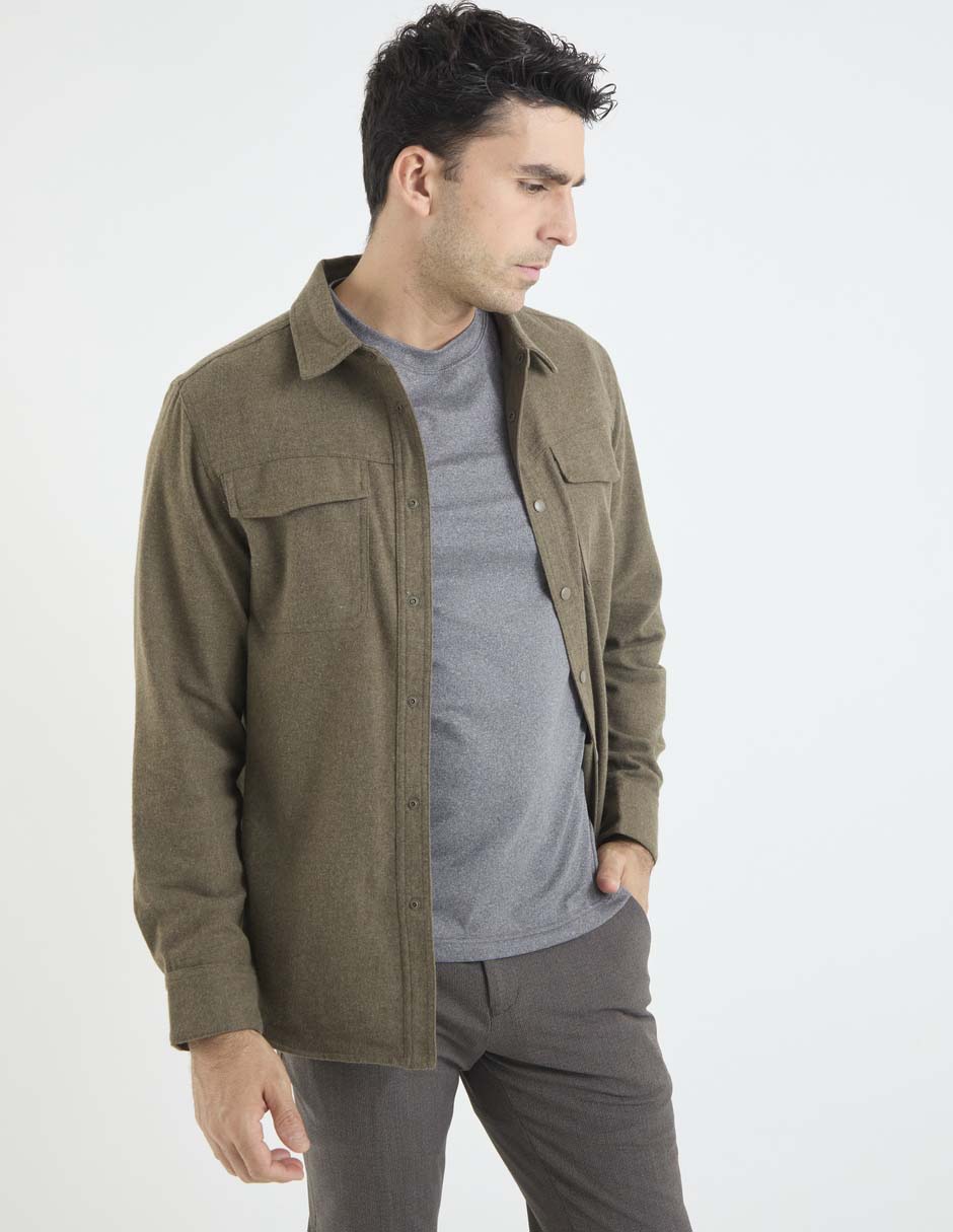 Sobrecamisa casual manga larga para hombre Sobrecamisa casual manga larga para hombre
