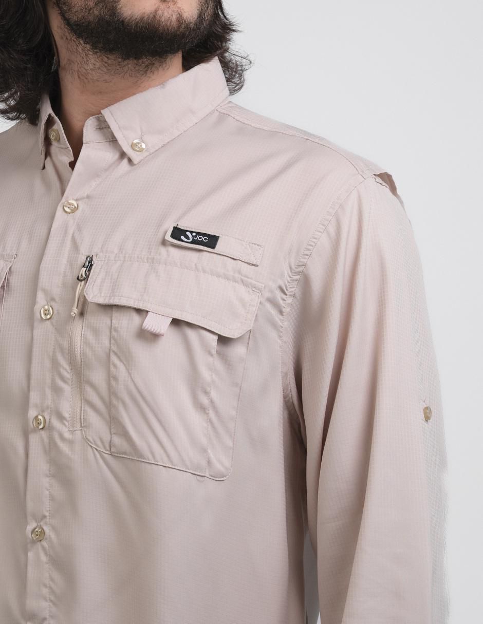 "camisa/sobrecamisa" casual joco "de" (si aplica) poliéster y algodón "manga" larga "para hombre"