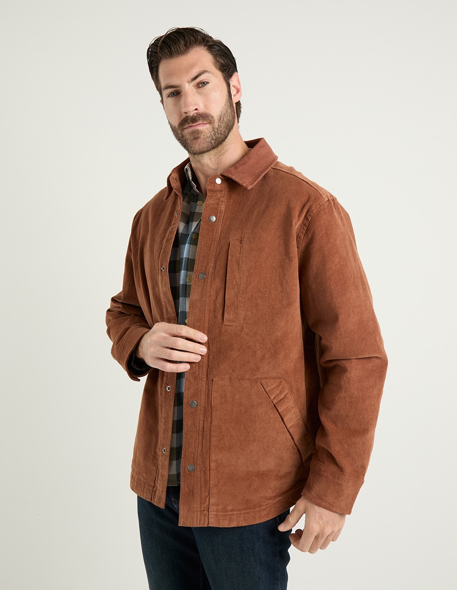 Chamarra cazadora con bolsillos para hombre Chamarra cazadora con bolsillos para hombre