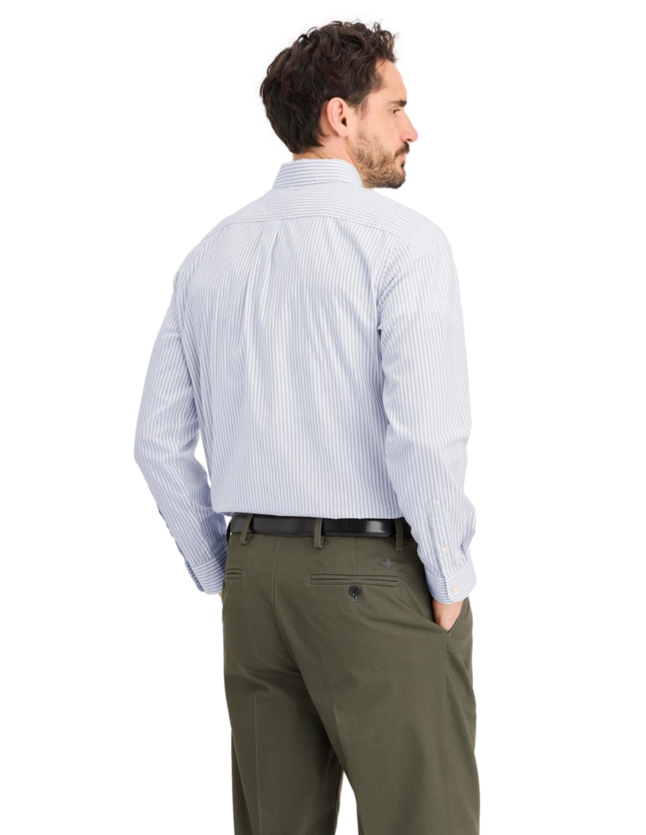 Camisa de vestir de algodón manga larga para hombre 3