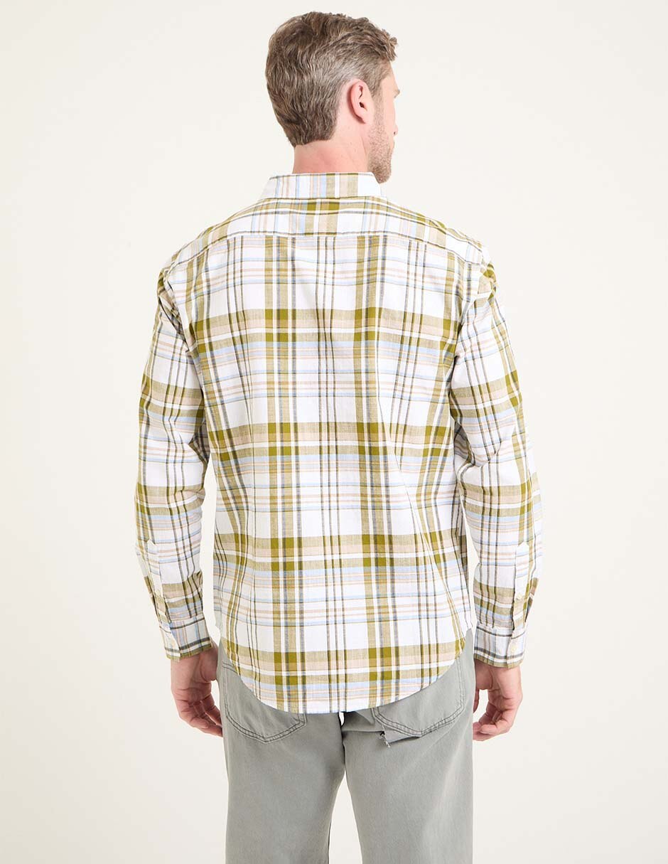 Camisa casual de algodón manga larga para hombre 2