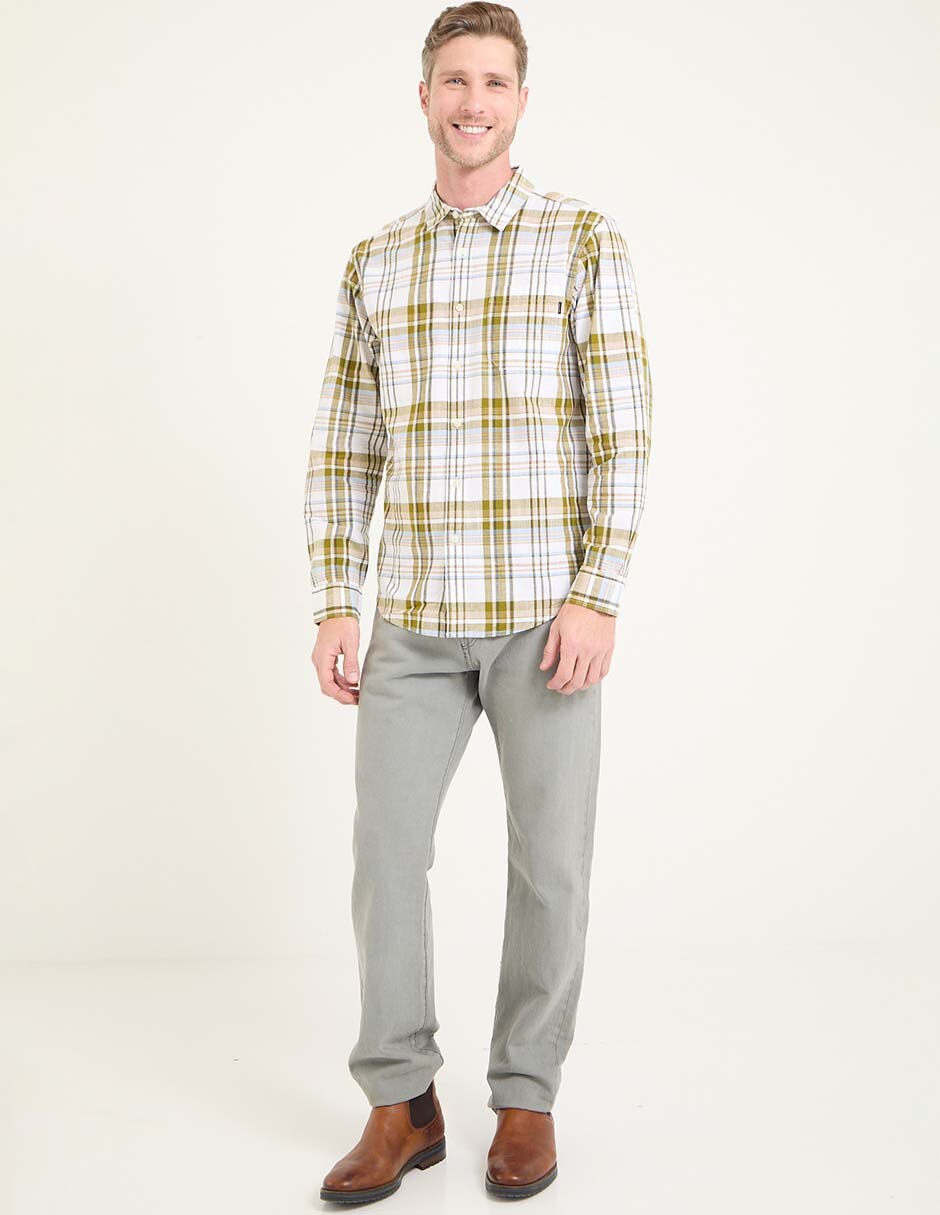 Camisa casual de algodón manga larga para hombre 3
