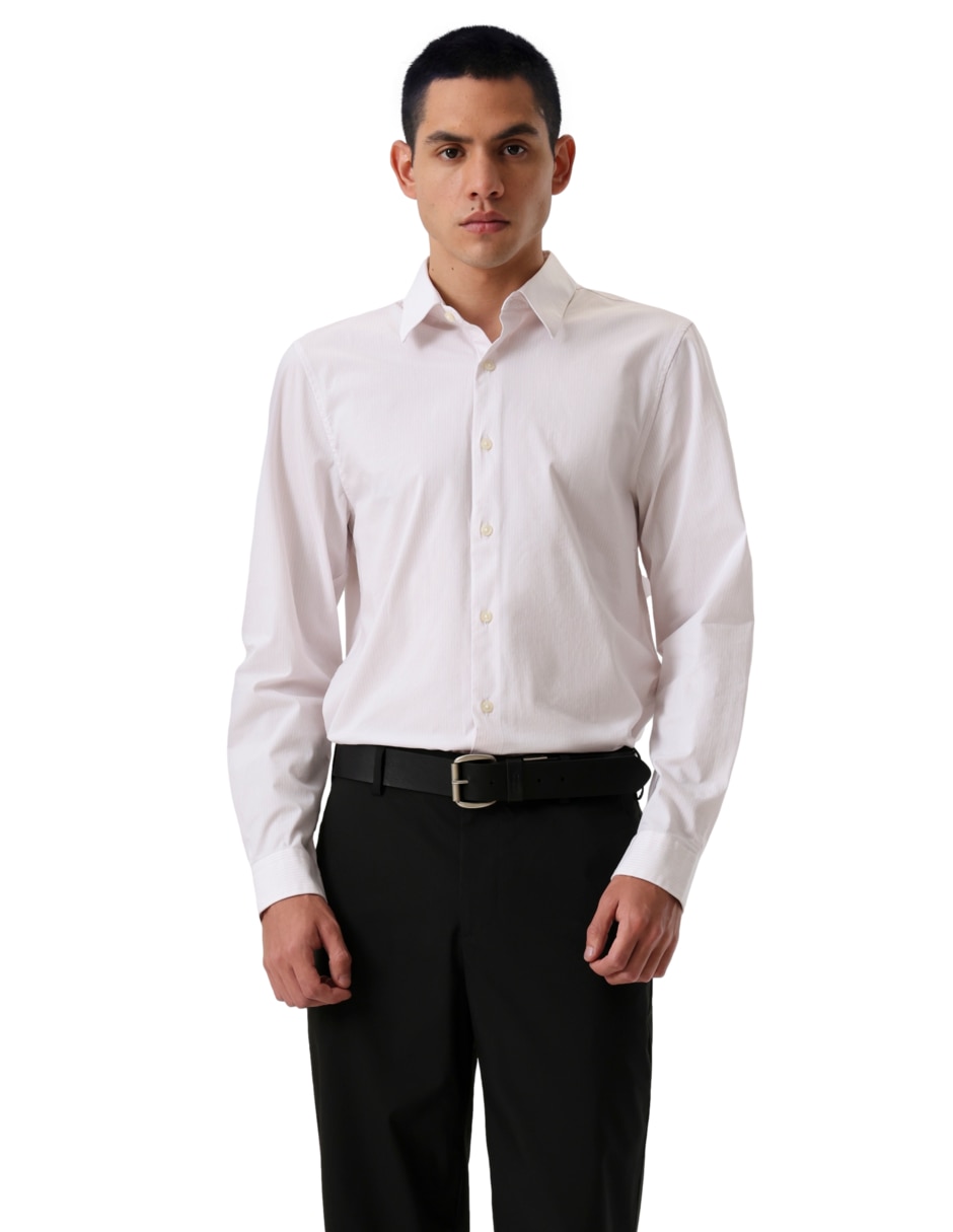 Camisa de vestir de algodón manga larga para hombre 1