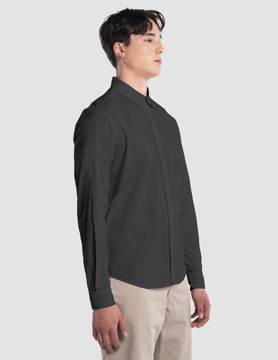 Camisa casual manga larga para hombre 2