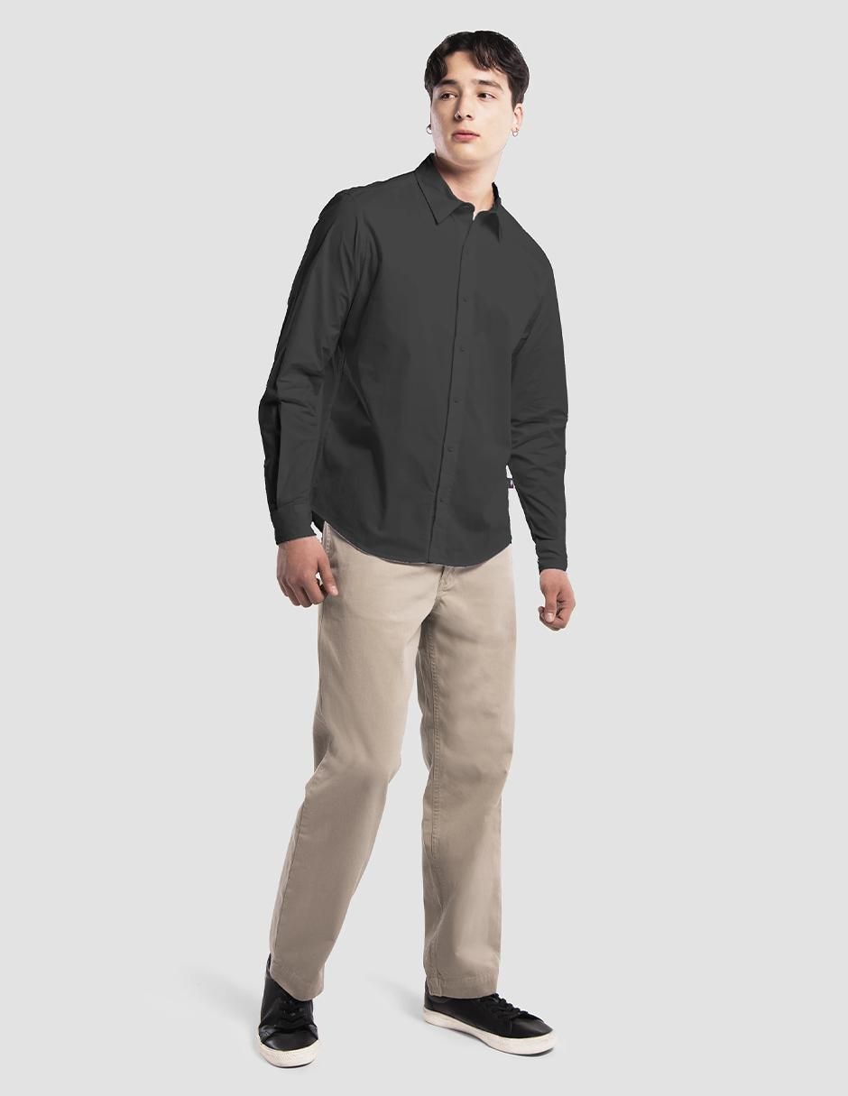 Camisa casual manga larga para hombre 6