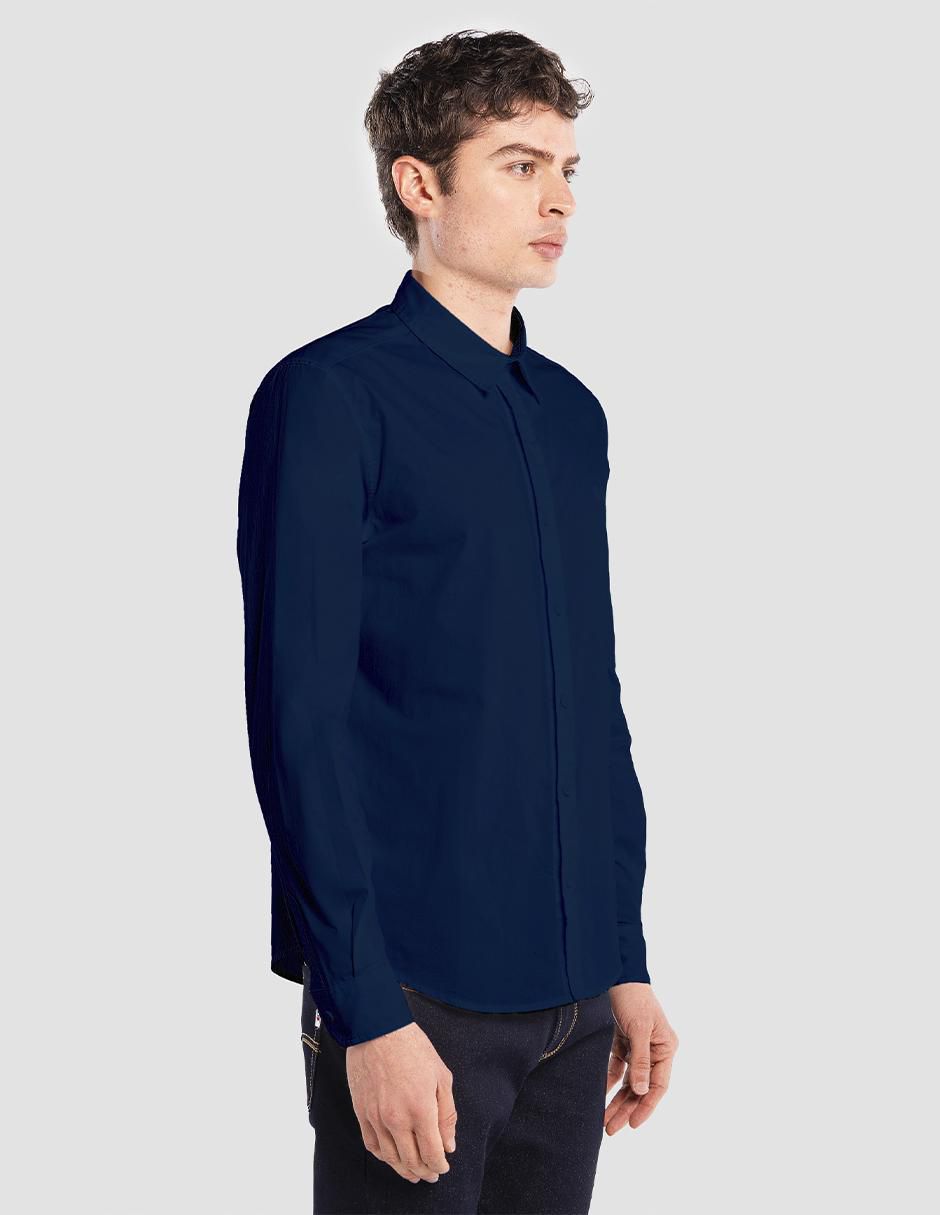 "camisa/sobrecamisa" casual oggi jeans "de" (si aplica) popelina "manga" larga "para hombre"