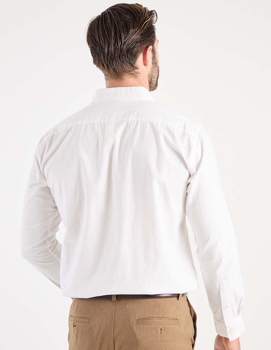 Camisa casual de algodón manga larga para hombre 2