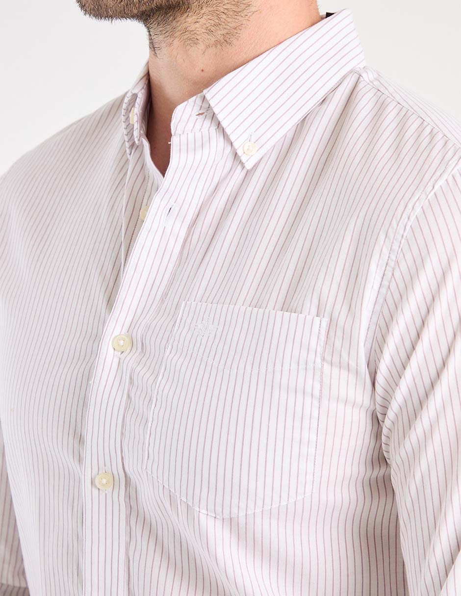 Camisa de vestir de algodón manga larga para hombre 4