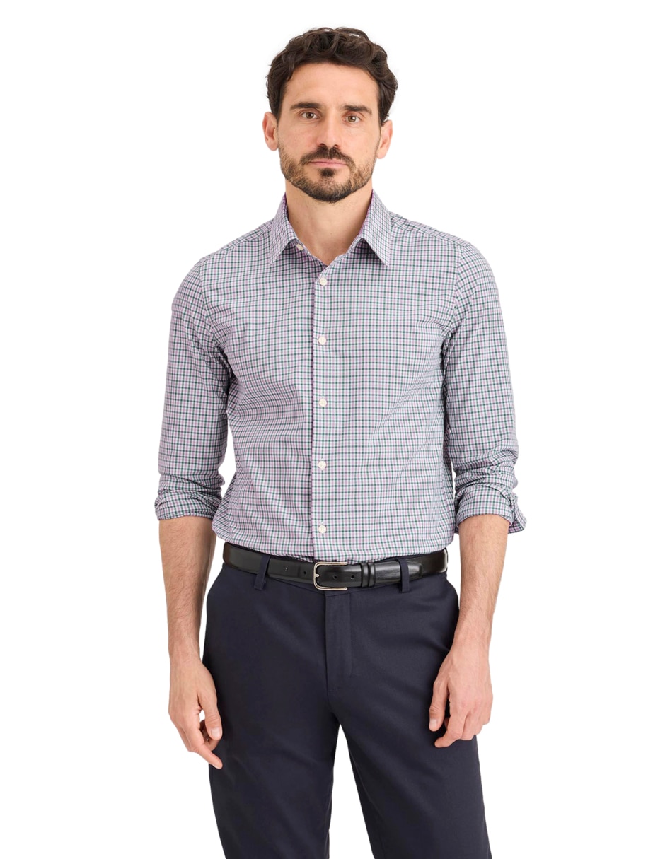 Camisa casual de algodón manga larga para hombre 1