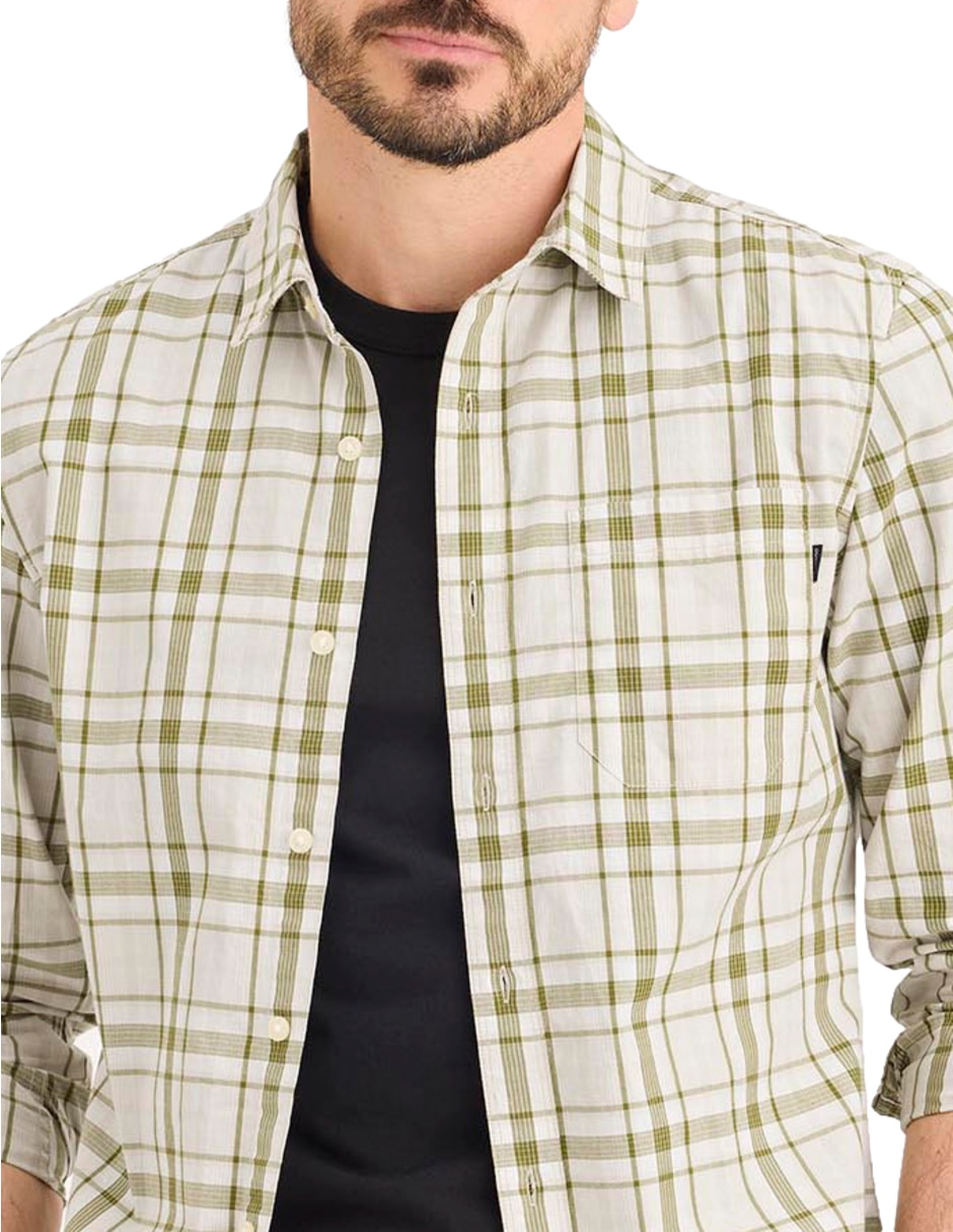 Camisa casual de algodón manga larga para hombre 2