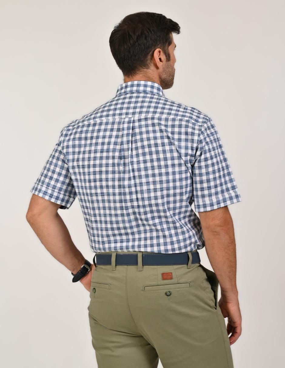 Camisa casual de algodón manga corta para hombre 2