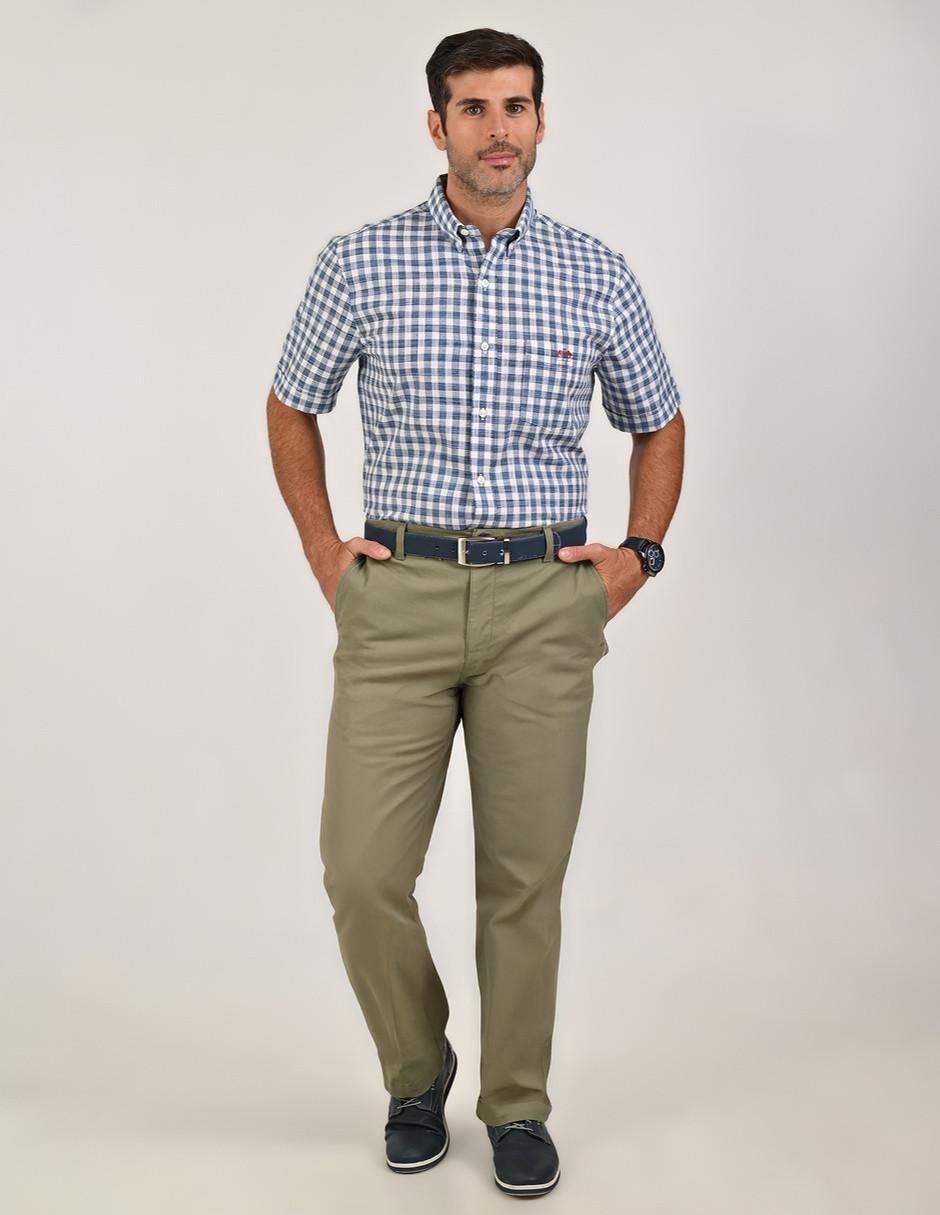 Camisa casual de algodón manga corta para hombre 5
