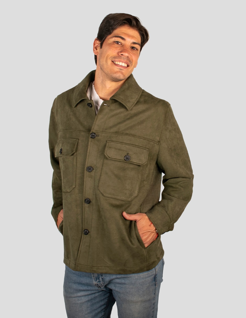 Chamarra casual de gamuza para hombre 3