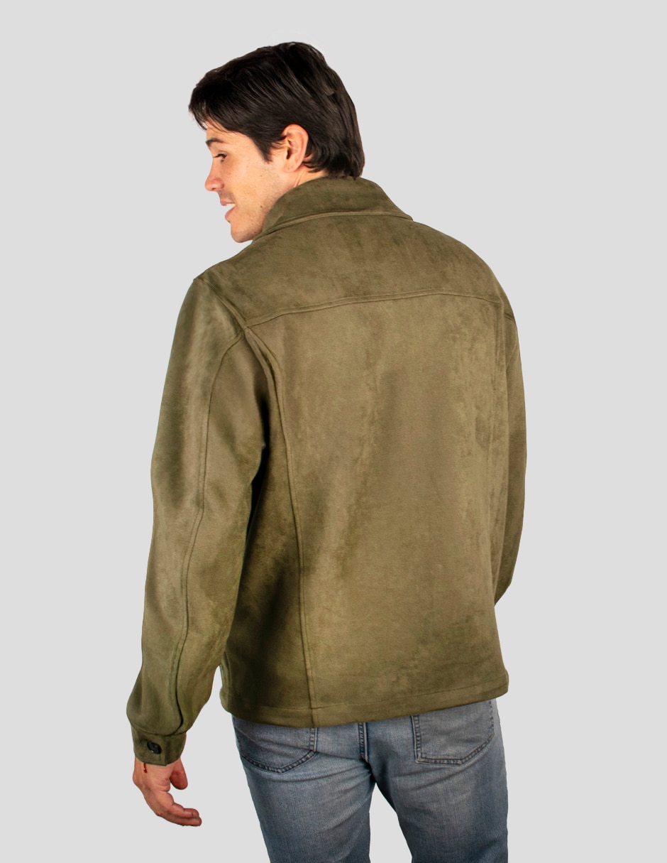 Chamarra casual de gamuza para hombre 4
