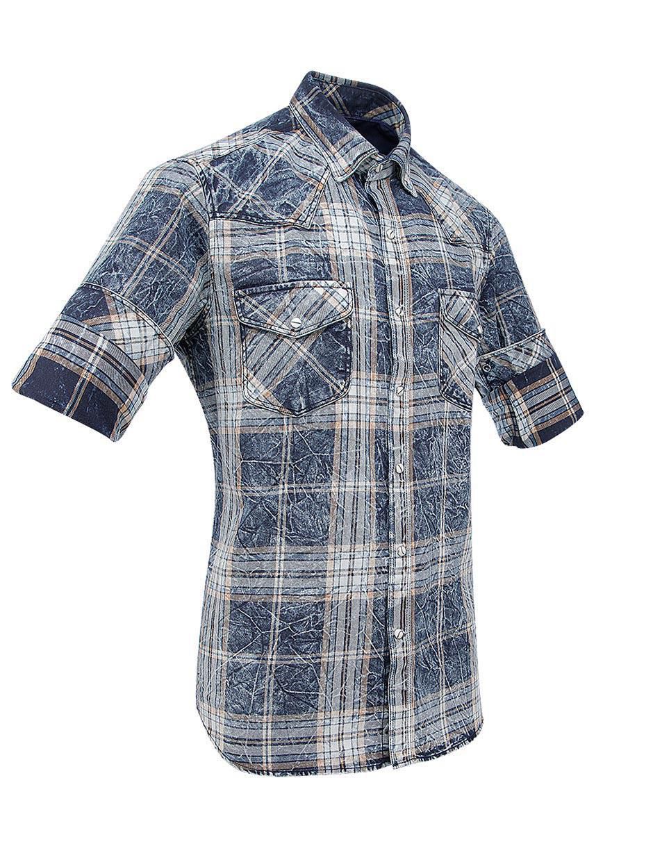 Camisa casual manga larga para hombre 4