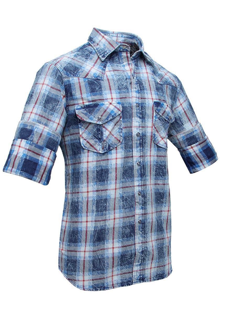 Camisa casual manga larga para hombre 4