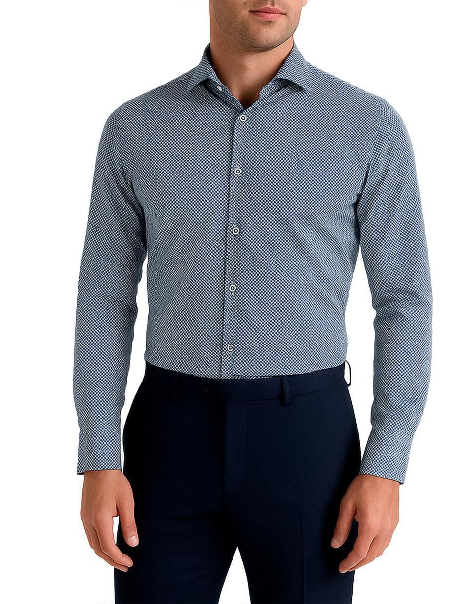 Camisa casual manga larga para hombre