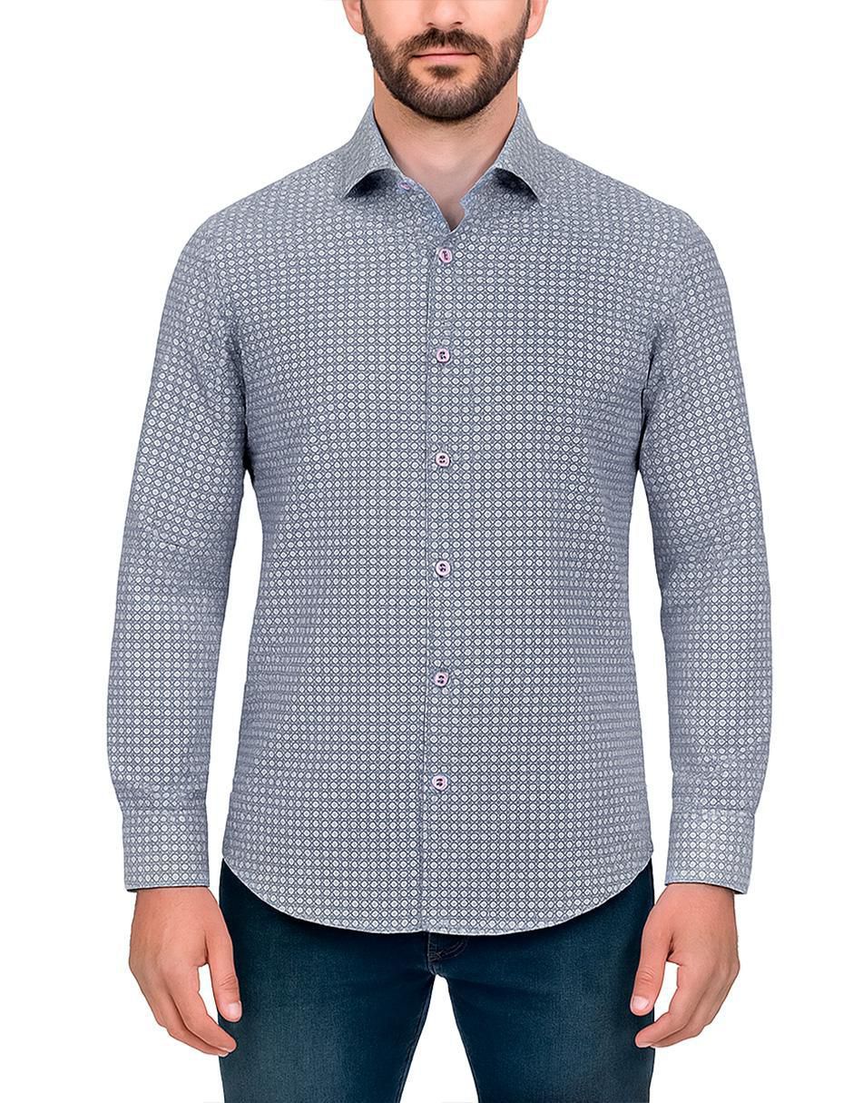 Camisa casual manga larga para hombre