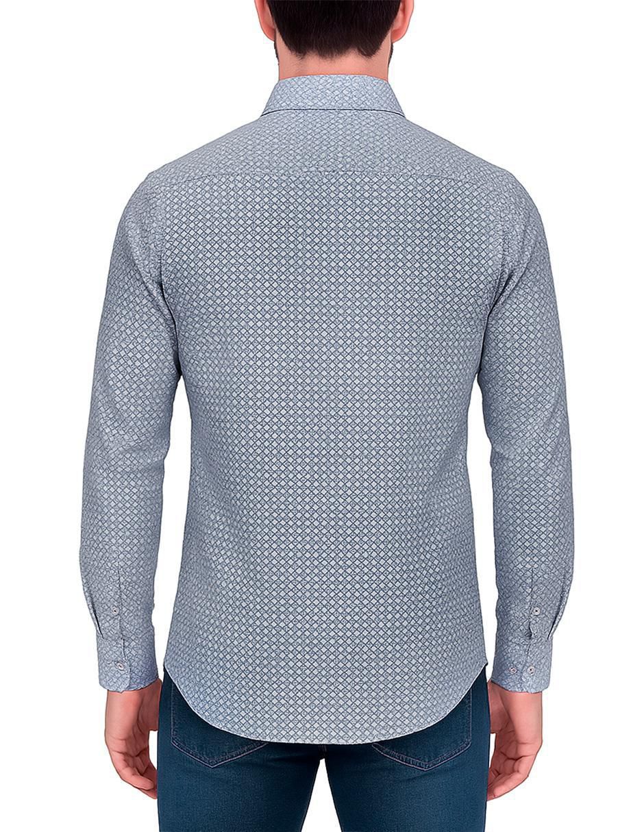 Camisa casual manga larga para hombre 4