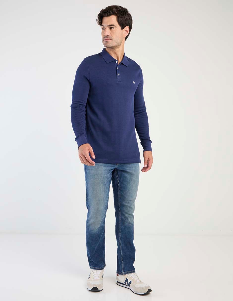 Jeans straight deslavado para hombre 3