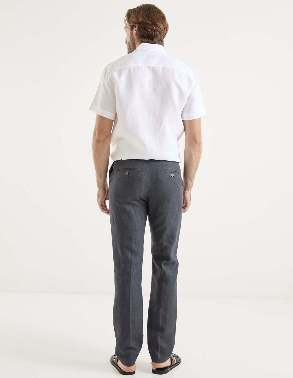 Pantalón de vestir slim de lino para hombre 2