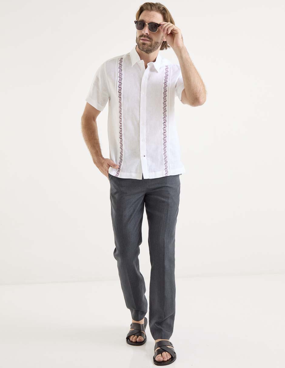 Pantalón de vestir slim de lino para hombre 3