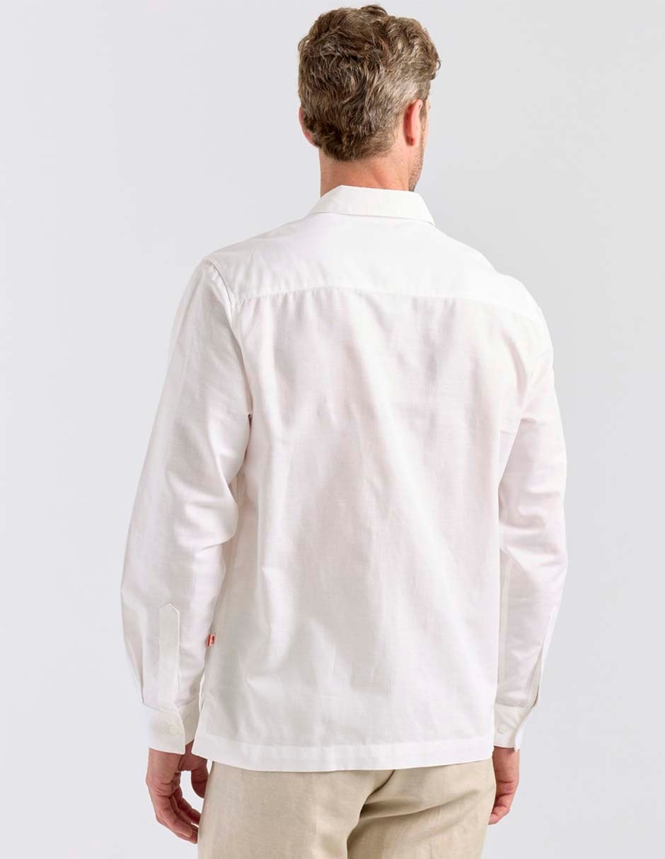 Guayabera manga larga para hombre 2