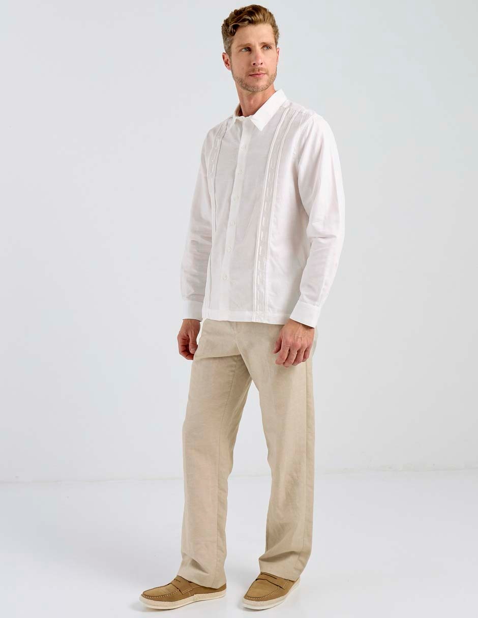 Guayabera manga larga para hombre 3