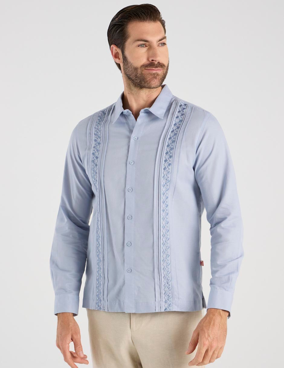 Guayabera manga larga para hombre