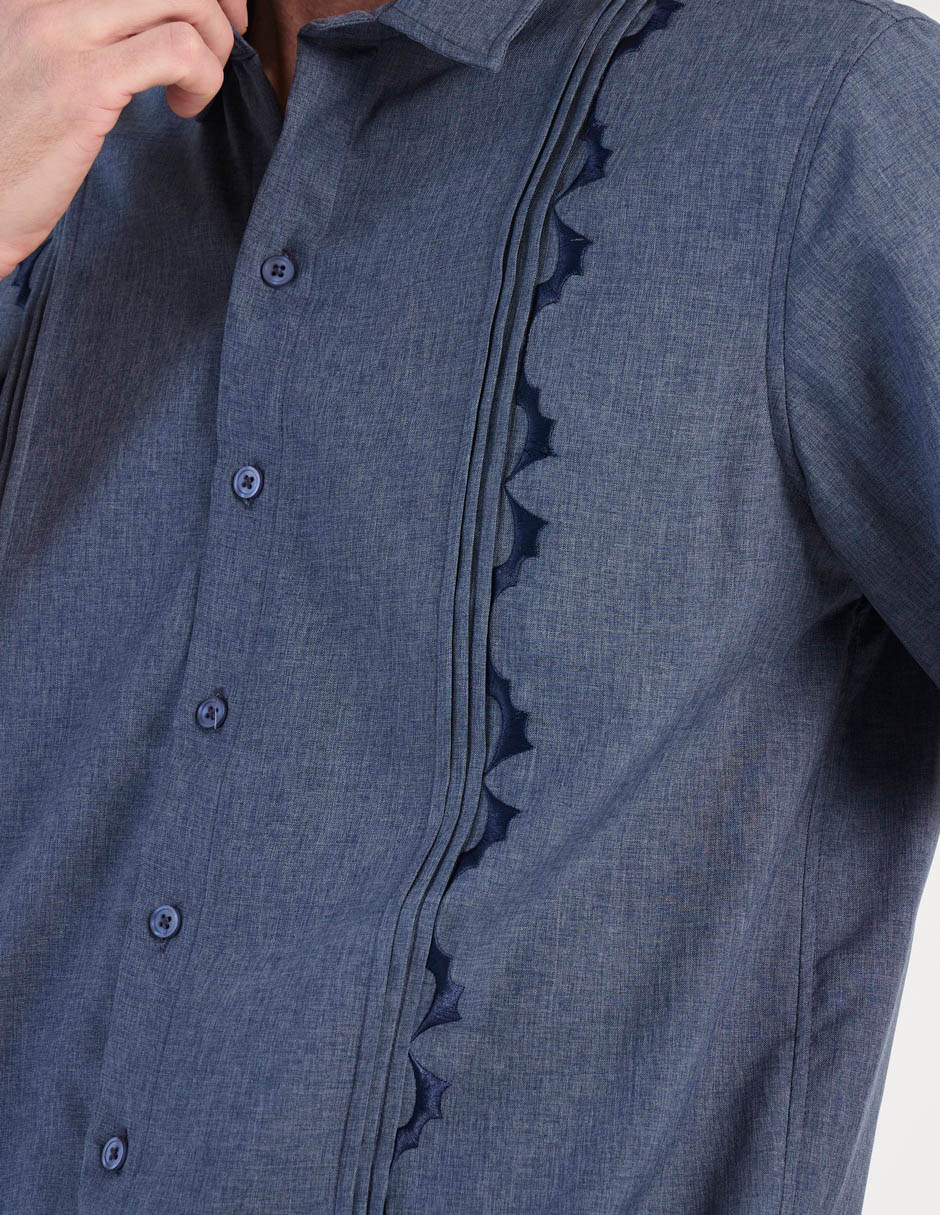 Guayabera manga corta para hombre 4