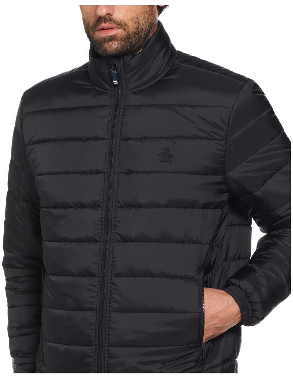 Chamarra acolchada impermeable  bolsa con cierre para hombre 3