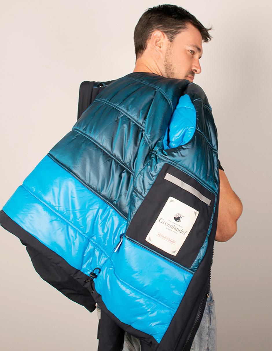 Chamarra acolchada Greenlander impermeable capitonada para hombre
