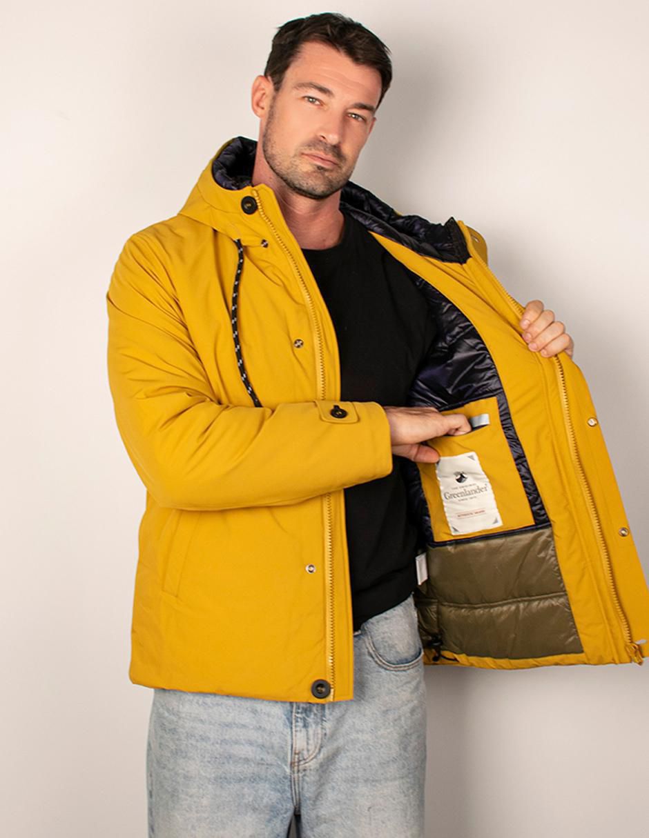 Chamarra acolchada impermeable capitonada para hombre 2