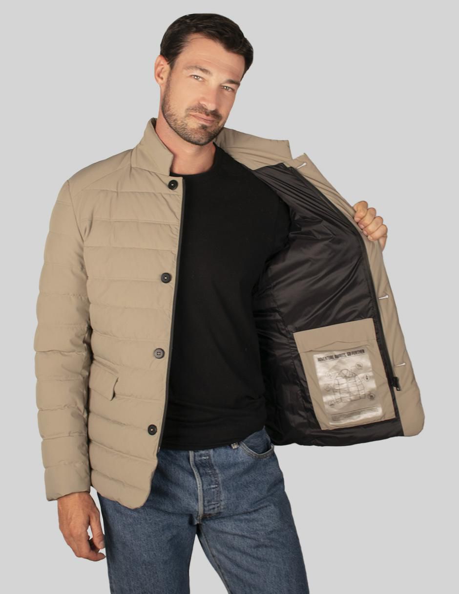 Chamarra acolchada capitonada para hombre 2