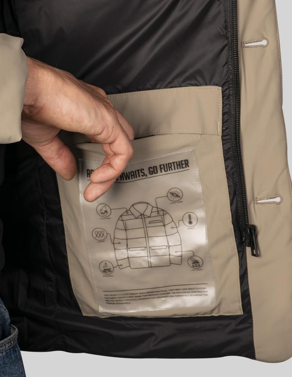 Chamarra acolchada capitonada para hombre 3