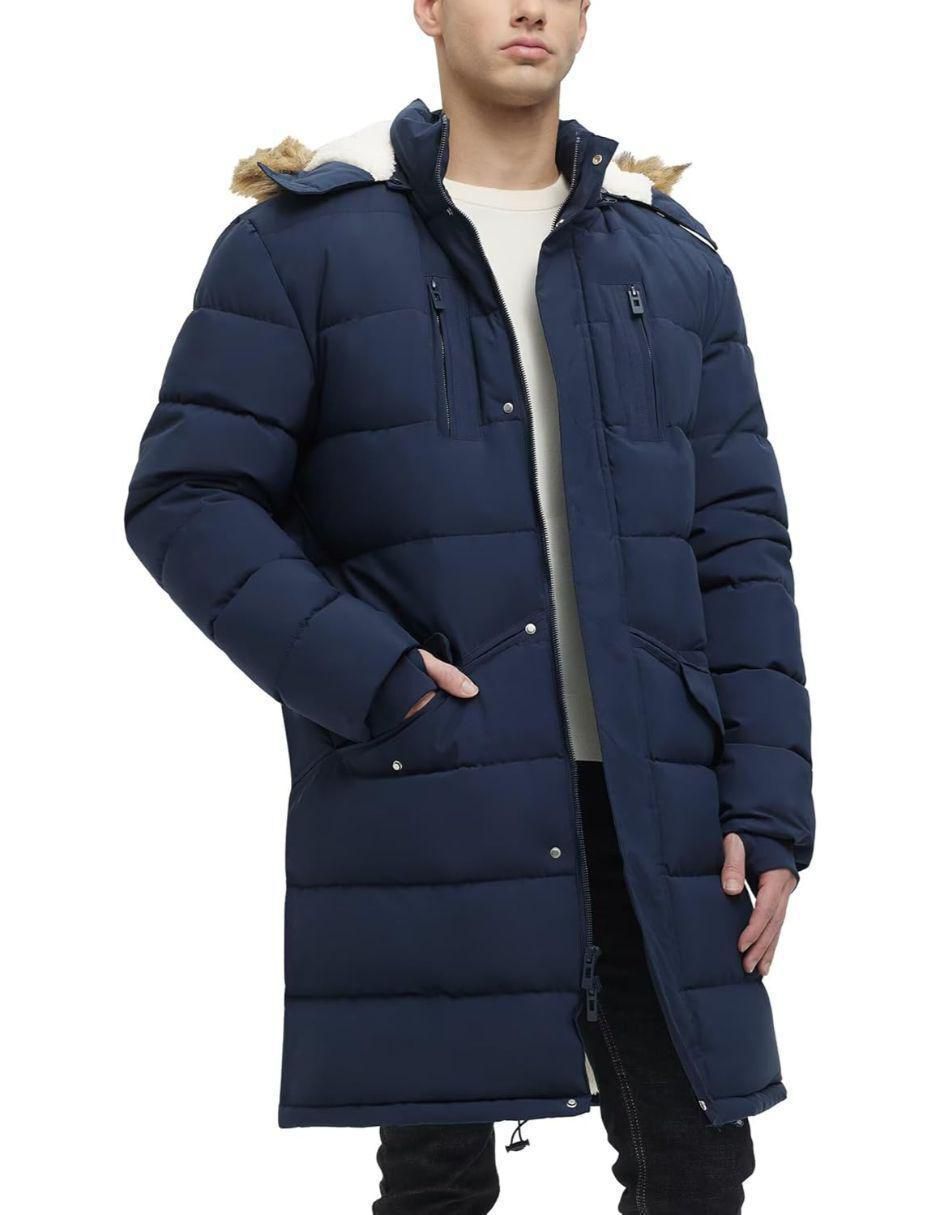 Chamarra parka impermeable con capucha para hombre 2