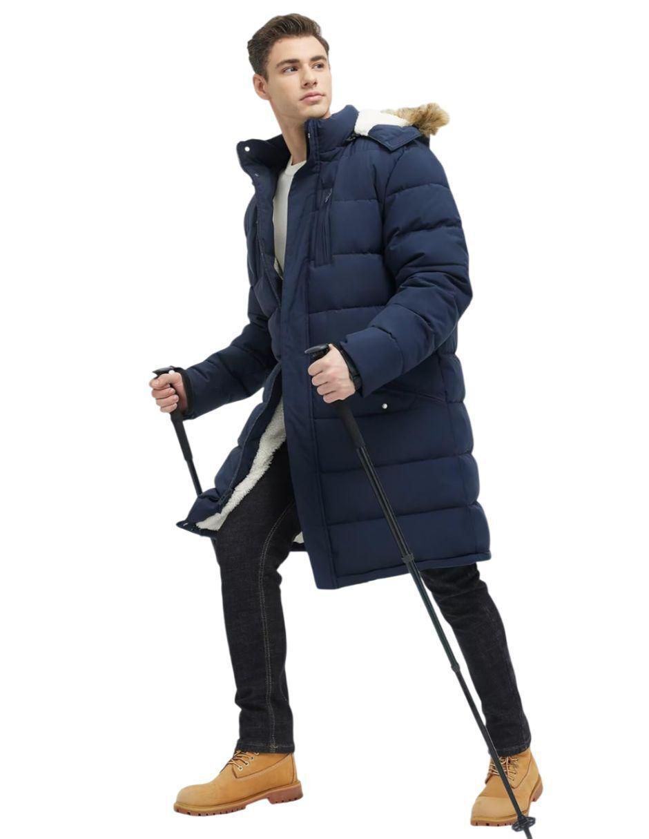 Chamarra parka impermeable con capucha para hombre 4