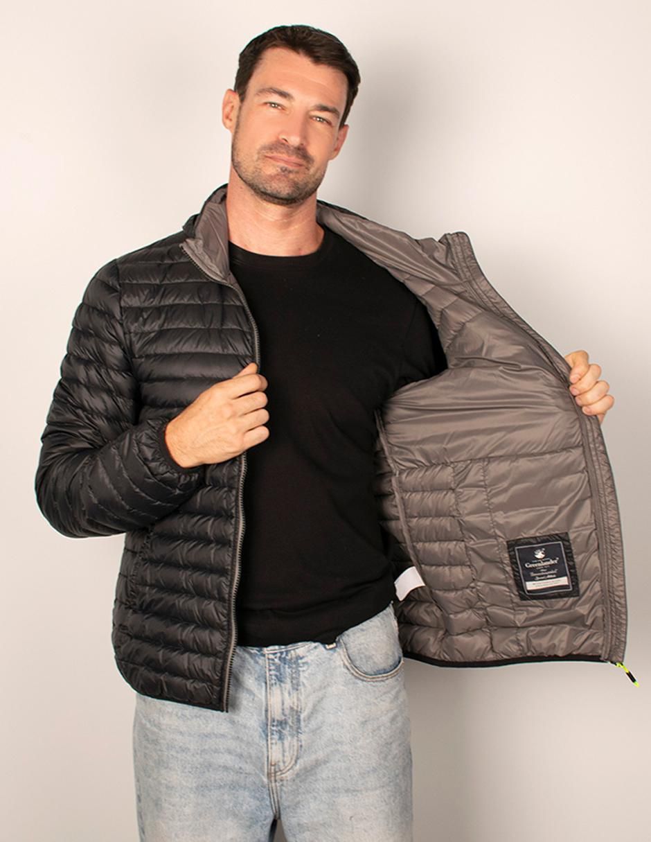 Chamarra acolchada capucha desmontable para hombre 2