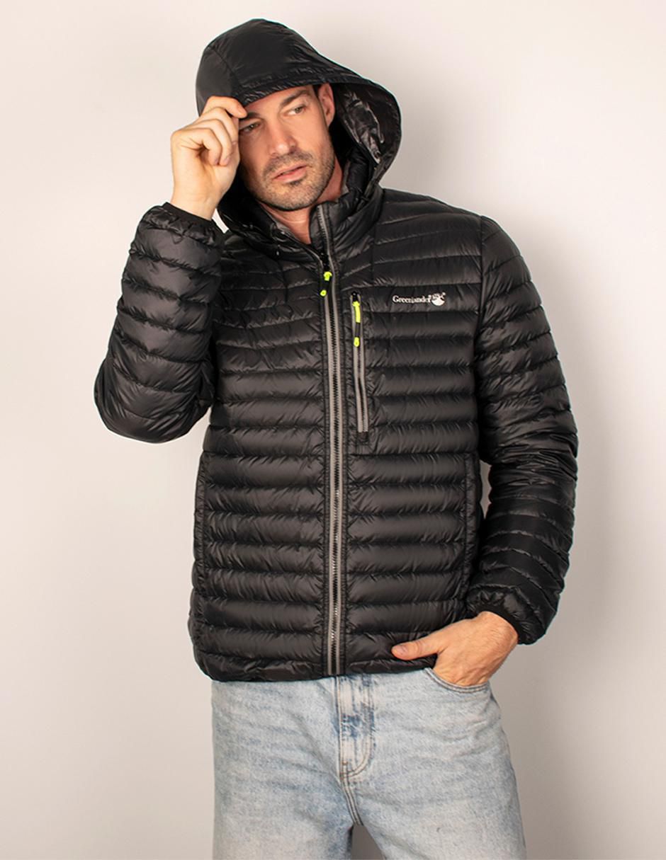 Chamarra acolchada capucha desmontable para hombre 3