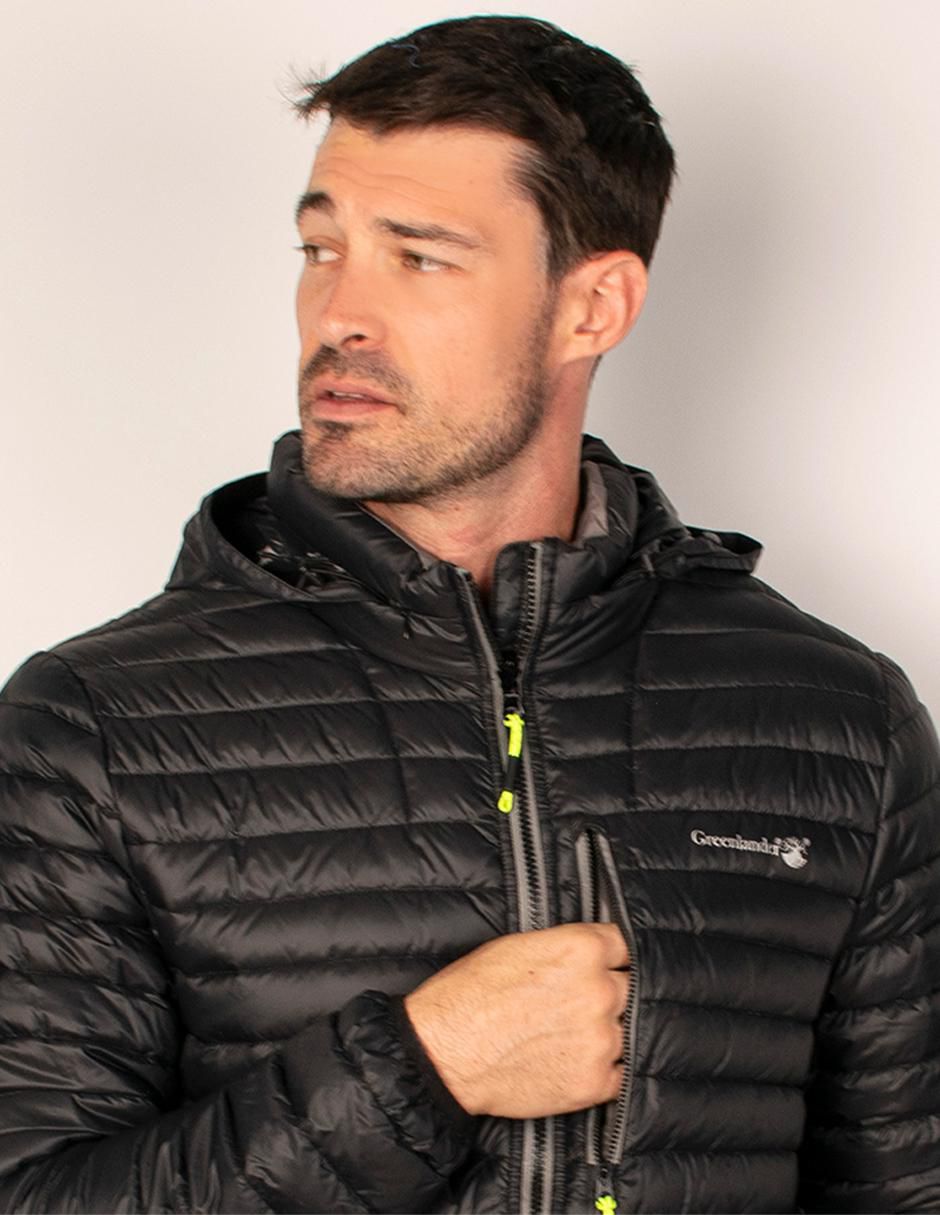 Chamarra acolchada capucha desmontable para hombre 4