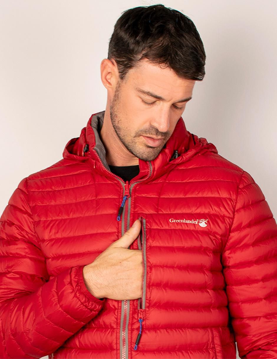 Chamarra acolchada Greenlander capucha desmontable para hombre