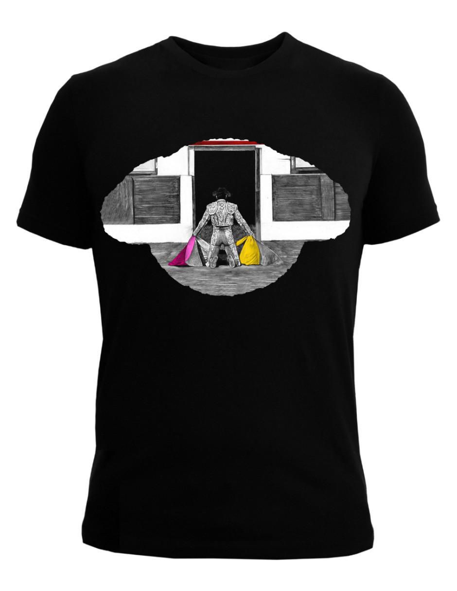 "set playera/playera" marëvnyk taurina fiesta brava toro porta gayola "cuello" redondo "para hombre"