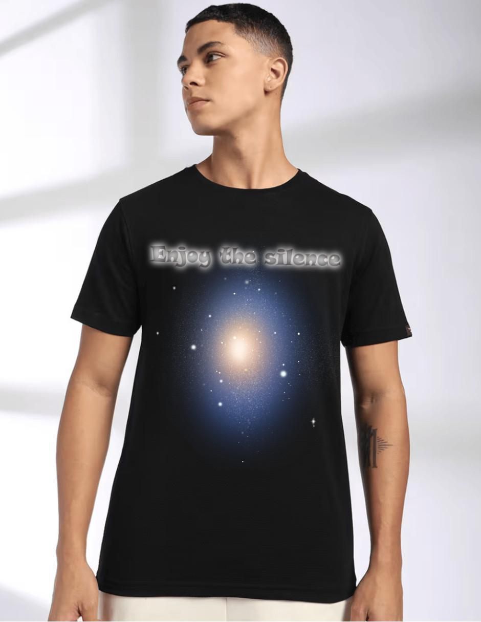 Playera enjoy the silence om espiritual depeche cuello redondo para hombre