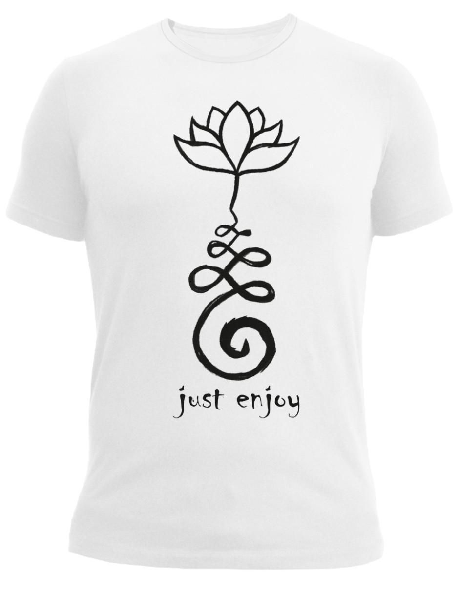 Playera alta gama flor de loto buda budista cuello redondo para hombre 4