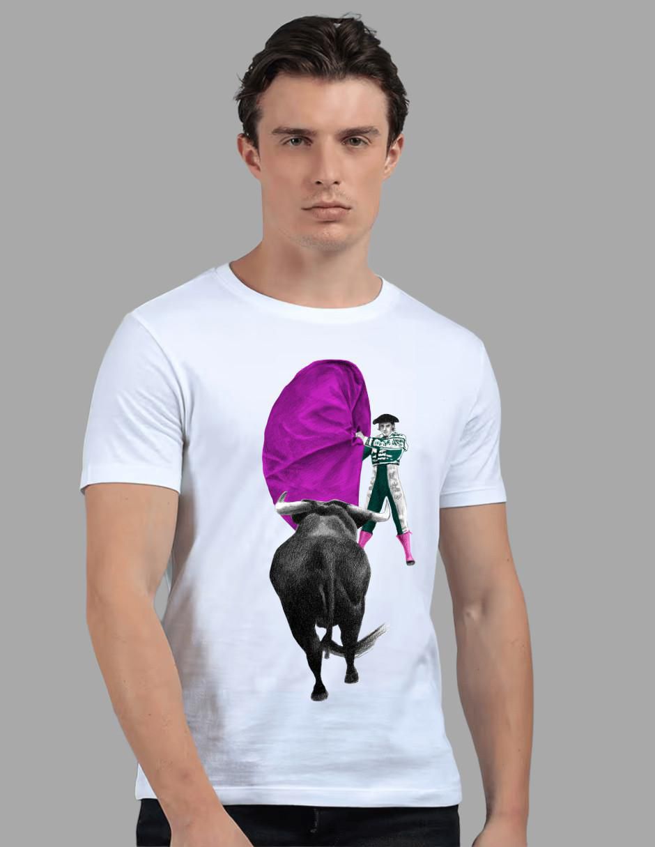 Playera tauromaquia torero toro zapopina cuello redondo para hombre