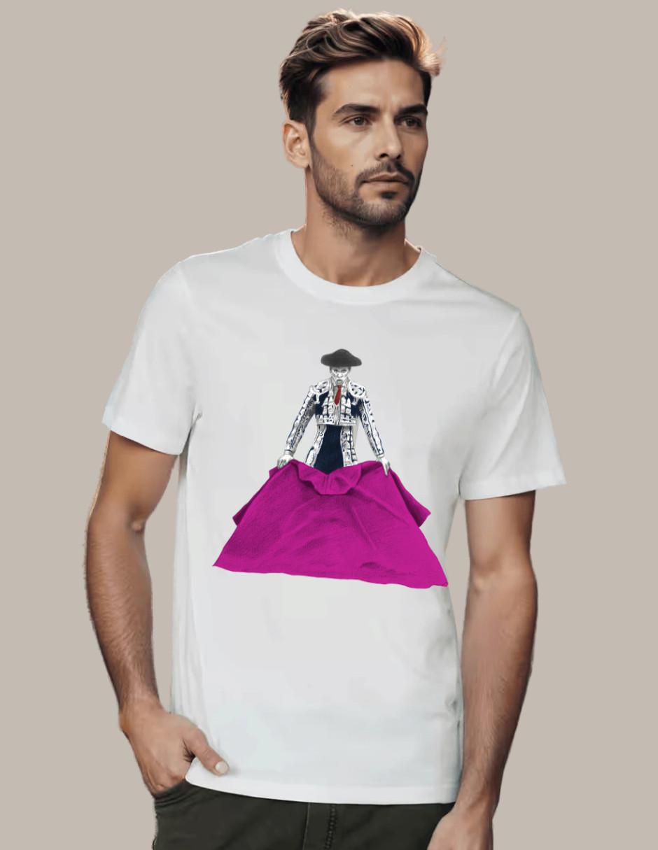 Playera tauromaquia citando al toro fiesta brava cuello redondo para hombre