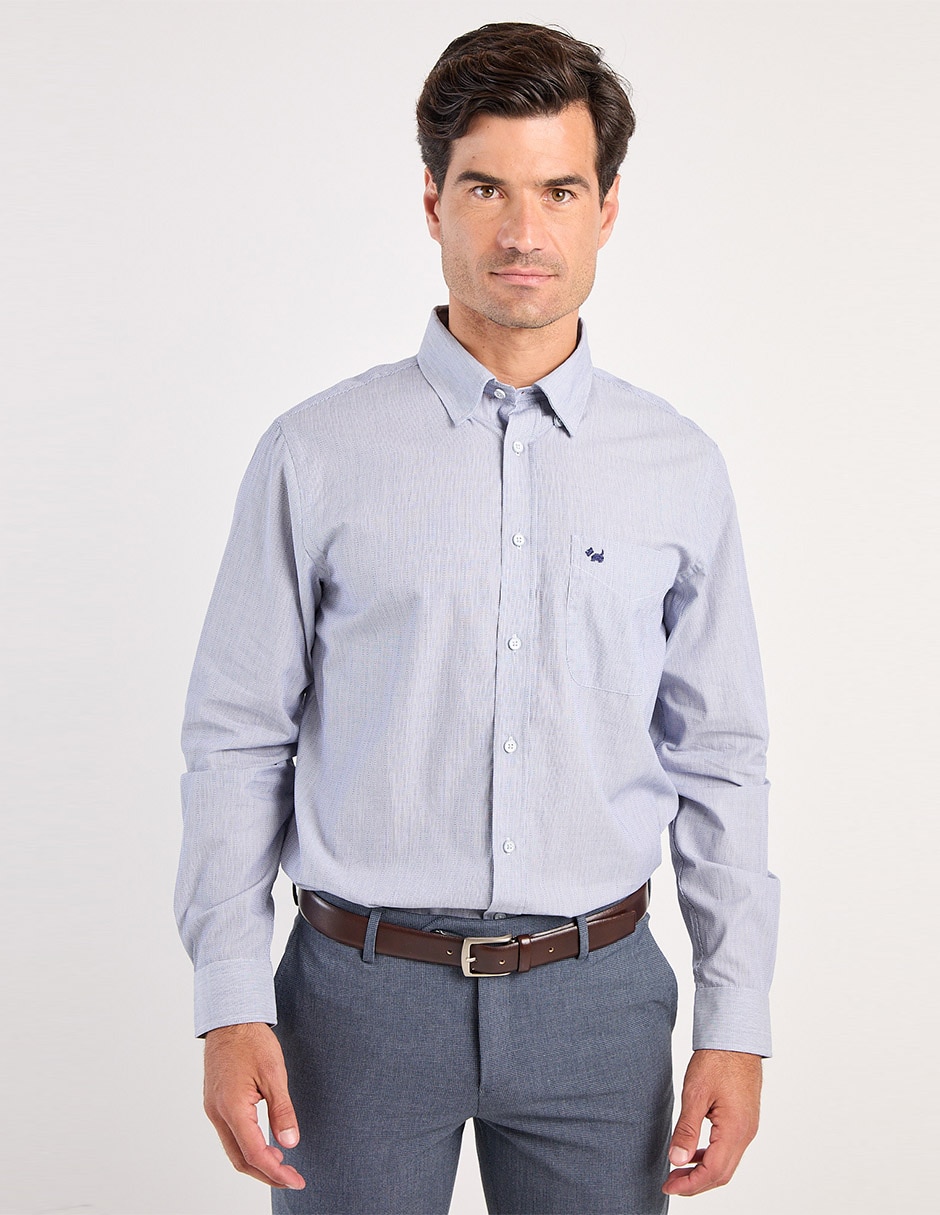 Camisa casual de algodón manga larga para hombre 1